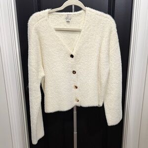 a new day Cream Fuzzy Sweater